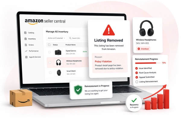Amazon Listing Reinstatement Service background