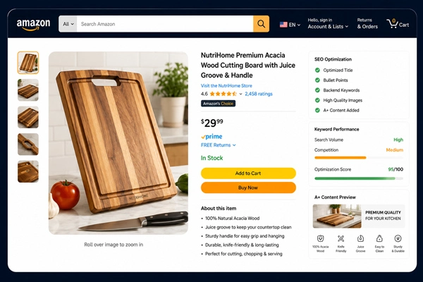 Amazon product listing optimisation services