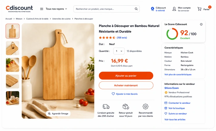 Cdiscount product listing optimisation services