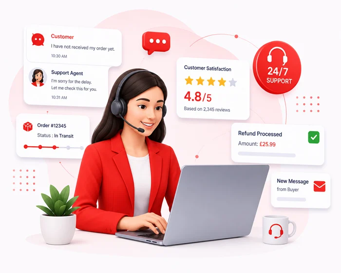 Marketplace customer support services for UK sellers