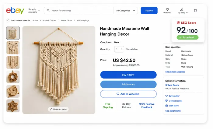 eBay product listing optimisation services