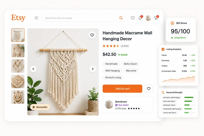 Etsy product listing optimisation services
