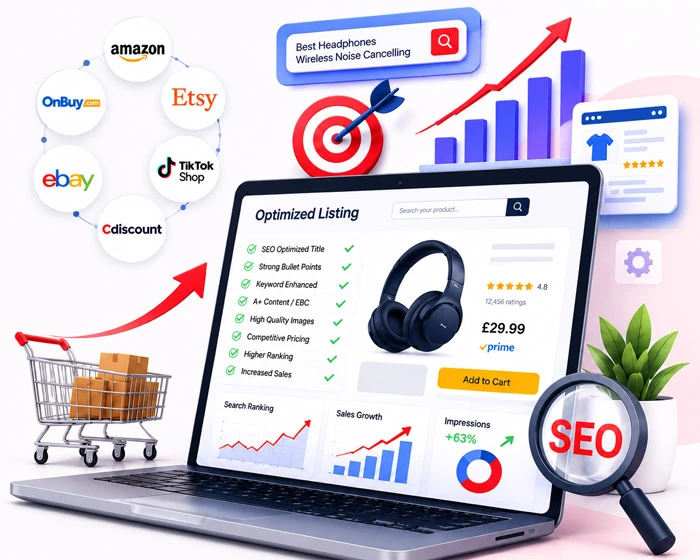 Marketplace listing optimisation SEO services for UK sellers