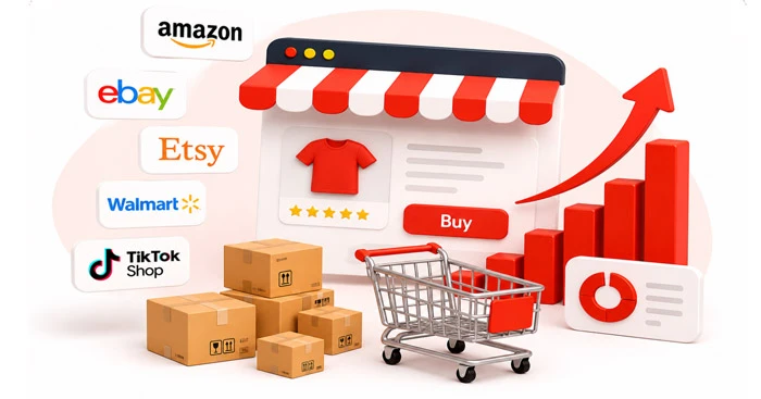 Marketplace management services for Amazon eBay Etsy OnBuy and TikTok Shop